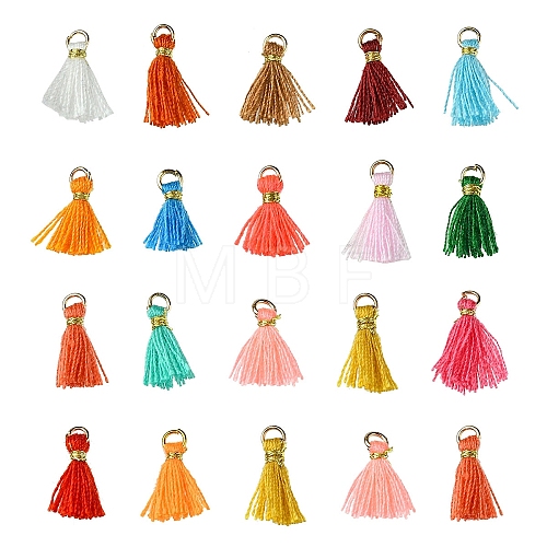 Polycotton(Polyester Cotton) Tassel Pendant Decorations FIND-YW0004-58E-1