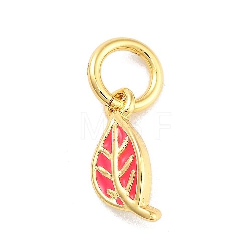 Real 18K Gold Plated Rack Plating Brass Enamel Charms KK-M293-25G-02-1