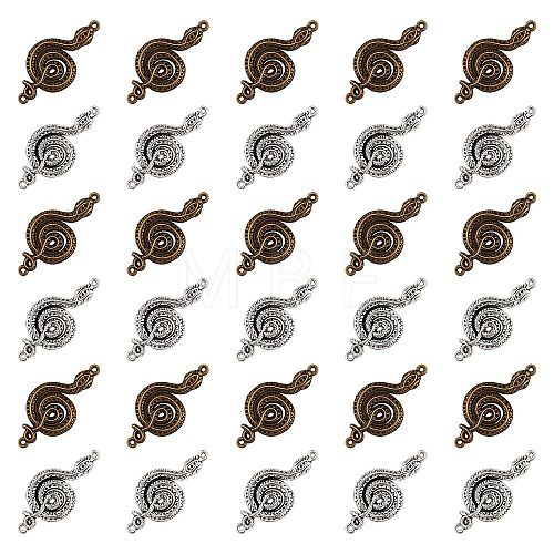 30Pcs 2 Style Tibetan Style Alloy Pendants TIBEP-SZ0001-09-1