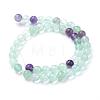 Natural Fluorite Beads Strands G-T055-8mm-22-2