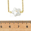 Natural Baroque Keshi Pearl Pendant 304 Stainless Steel Cable Chain Necklaces for Women NJEW-JN06225-6