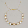 Adjustable Plastic Imitation Pearl Beaded Bracelets XT4203-1-1