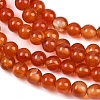 Natural Red Agate Beads Strands G-B171-B03-6mm-4