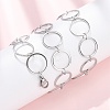 304 Stainless Steel 14MM Ring Link Chain Necklaces NJEW-P343-01D-P-1