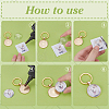 DIY Round Alloy Pendant Making Kits KEYC-FG00005-3