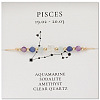 Natural stone constellation bracelet with 12 zodiac signs X-NR2952-8-1