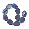Natural Blue Agate Beads Strands G-P570-B01-01-2