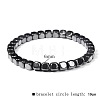 Synthetic Non-magnetic Hematite Beads Stretch Bracelets for Men RL7655-22-1