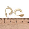 Brass with Cubic Zirconia Cuff Earrings Findings KK-B087-14G-3