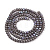 Electroplate Opaque Solid Color Glass Beads Strands EGLA-A044-P2mm-L10-3