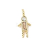 Brass Micro Pave Cubic Zirconia Pendants ZIRC-I356-17G-A04-1