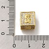 Brass Cubic Zirconia Beads KK-Q818-01S-G-3