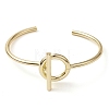 Ring Shape Brass Cuff Bangles BJEW-D039-41G-2