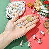 20Pcs 4 Styles Glass Seed & Shell Pearl Pendants PALLOY-YW00140-3