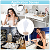 Bust Iron Jewelry Necklace Display Stands with Wooden Rond Base NDIS-WH0024-06A-5