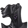 316 Surgical Stainless Steel Glass Seed Beads Chip Dangle Earrings EJEW-TA00774-01-2