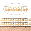 304 Stainless Steel Link Chains with Blank Disc Charms STAS-D391-02G-3