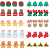 40Pcs 10 Styles Christmas Theme Opaque Resin Cabochons CRES-SC0002-57-1