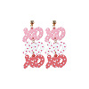 Acrylic Dangle Stud Earrings FS-WG919F8-02-3