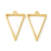 Rack Plating Alloy Triangle Open Back Bezel Pendants X-PALLOY-S047-09E-FF-3