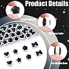 80Pcs 4 Colors Two-tone Acrylic Beads OACR-YW0003-38-5