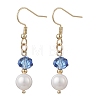3 Pairs 304 Stainless Steel Natural Cultured Freshwater Pearl Round Earring Sets EJEW-JE06817-01-3