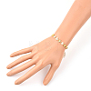 Textured Star Brass Link Bracelets BJEW-JB05350-4