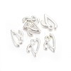 Silver Color Plated Alloy Letter Pendants PALLOY-J718-01S-V-2