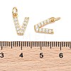 SHEGRACE Brass Micro Pave Clear Cubic Zirconia Pendants XGRQ29776-394G-V-3
