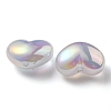 UV Plating Rainbow Iridescent Imitation Jelly Acrylic Beads OACR-C007-08D-2