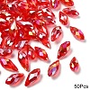 50Pcs Electroplate Glass Faceted Teardrop Beads EGLA-YW0005-17C-1