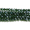 Transparent Electroplate Glass Beads Strands EGLA-A039-T6mm-A25-1