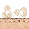 Brass Micro Pave Clear Cubic Zirconia Connector Charms CU-CBA7BFE-03C-G-3