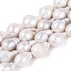 Baroque Natural Nucleated Pearl Keshi Pearl Beads Strands PEAR-S020-F08-01-1