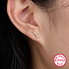 Simple and Stylish Rectangle S925 Sterling Silver Stud Earrings RP0395-1-1