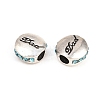 Father's Day Alloy Rhinestone European Beads FIND-NH0001-20AS-2