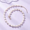 Natural Cultured Freshwater Pearl Two Sides Polished Beaded Necklaces NJEW-JN05731-1