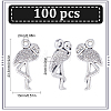 SUNNYCLUE 100Pcs Tibetan Style Alloy Flamingo Shape Pendants FIND-SC0006-35-2