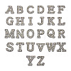 Alphabet Resin Rhinestone Patches DIY-TAC0005-45B-10