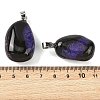 Natural Dyed & Heated Agate Tumbled Stone Pendants GG-K002-07G-3
