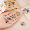 Fashewelry 6Pcs 3 Styles 7 Chakra Natural Mixed Gemstone Chip Bigs Pendants FIND-FW0001-36-7