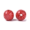 Halloween Printed Spider Webs Colored Wood European Beads WOOD-K007-04E-2