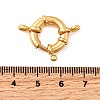Brass Spring Ring Clasps X-KK-D407-01G-E-3
