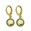 Brass Micro Pave Cubic Zirconia Leverback Dangle Earrings WGD91A9-04-1