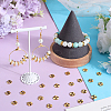 200Pcs Tibetan Style Alloy Wavy Spacer Beads FIND-SC0008-89-4
