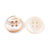 Natural 4-Hole Freshwater Shell Buttons BUTT-T011-01A-1-2