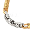 304 Stainless Steel Column Link Bracelets for Men BJEW-B093-02GP-2