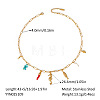 European Ocean Stainless Steel Pendant Necklaces with Pearl IA7525-4-1