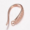 Brass Micro Pave Cubic Zirconia Earring Hooks ZIRC-A008-09RG-2