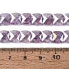 Electroplate Transparent Crackle Glass Beads Strands EGLA-Q135-02A-B06-4